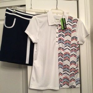 Ladies IZOD Two-Piece Golf Outfit Size 6 Size Medium NWT